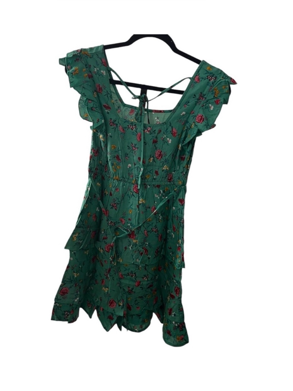 🍾5/$25🍾 Lottie & Holly Green Floral Mini Dress